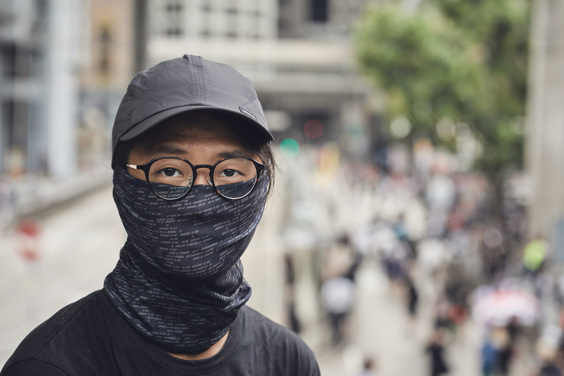 Portrait photograph of young man during the Hong Kong protests of 2019.